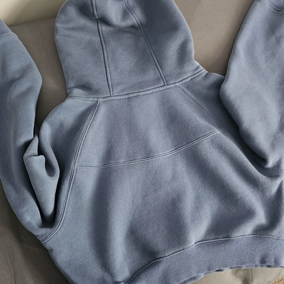 Women's Alphalete Cropped Blue Hoodie, Size S - Picture 3 of 6